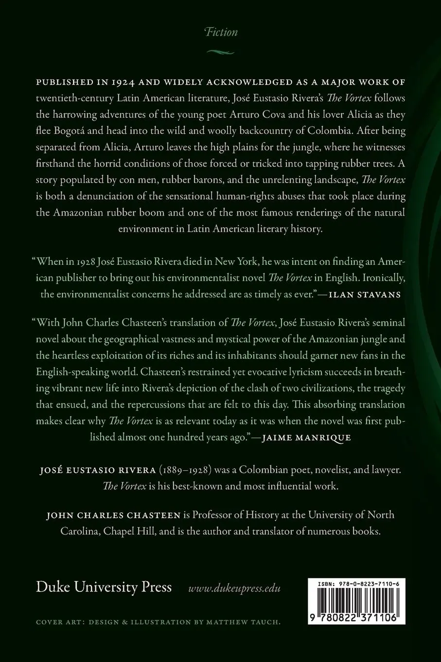 Rückseite: 9780822371106 | The Vortex | A Novel | José Eustasio Rivera | Taschenbuch | Englisch