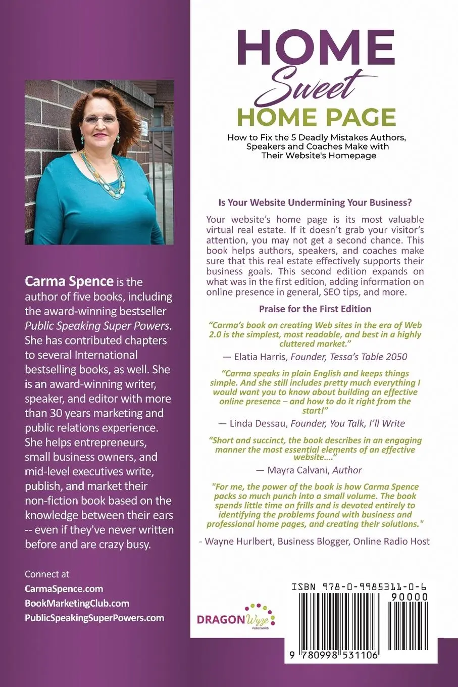 Rückseite: 9780998531106 | Home Sweet Home Page | Carma Spence | Taschenbuch | Englisch | 2021