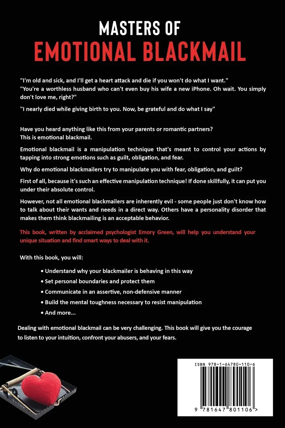 Rückseite: 9781647801106 | Masters of Emotional Blackmail | Emory Green | Taschenbuch | Englisch