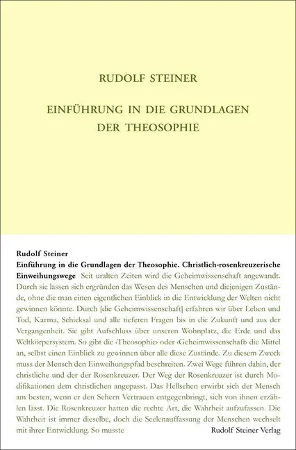 Cover: 9783727411106 | Einführung in die Grundlagen der Theosophie | Rudolf Steiner | Buch