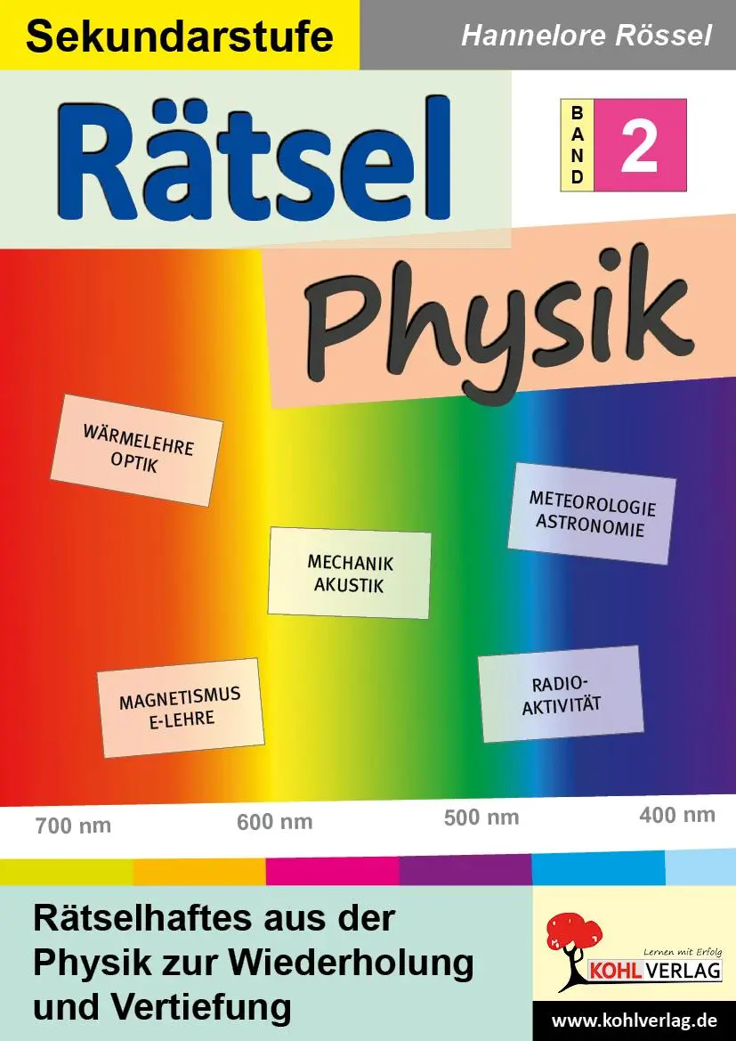 Cover: 9783966241106 | Rätsel Physik / Band 2 | Hannelore Rössel | Taschenbuch | 108 S.