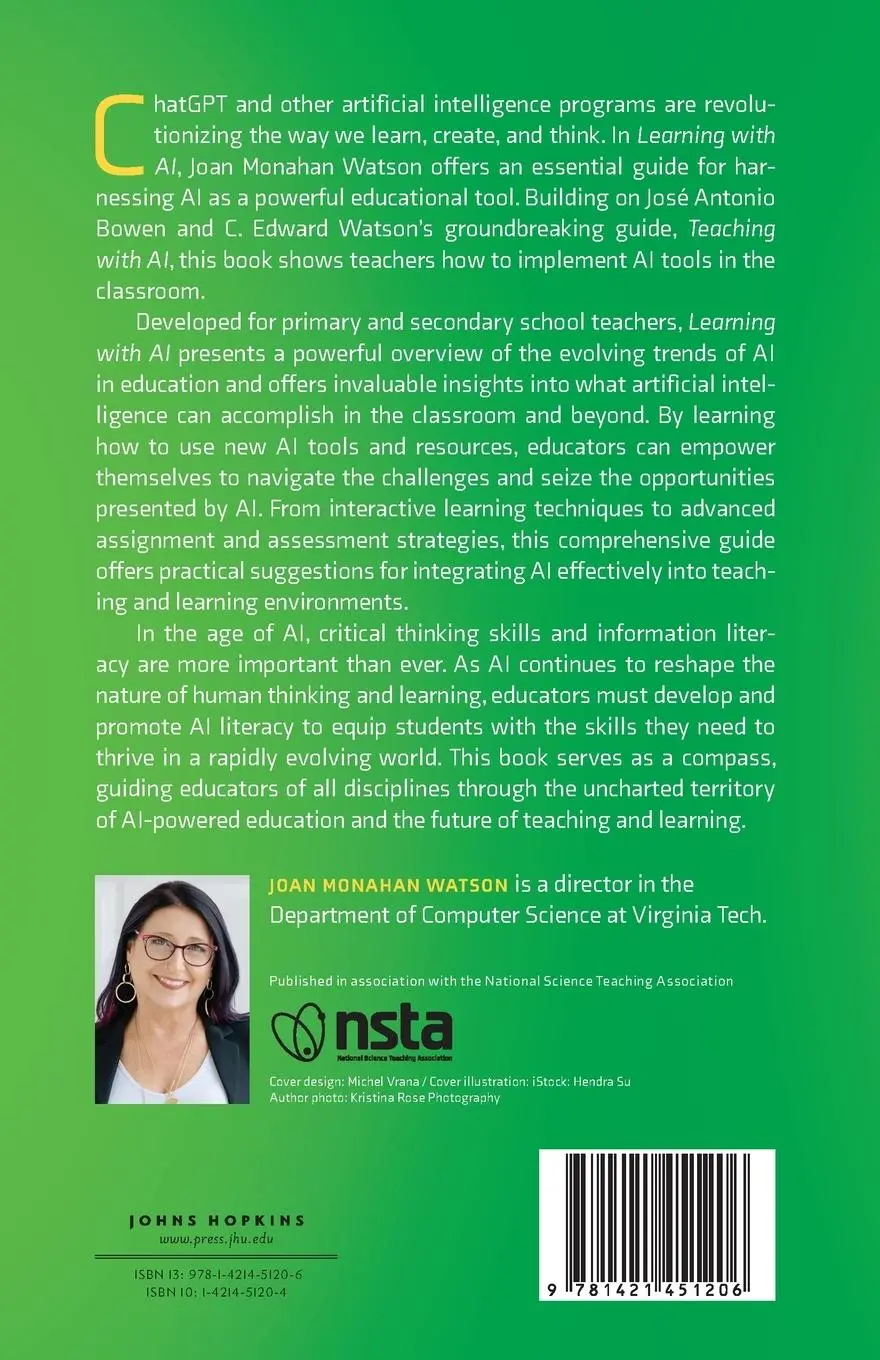 Rückseite: 9781421451206 | Learning with AI | Joan Monahan Watson | Taschenbuch | Englisch | 2024