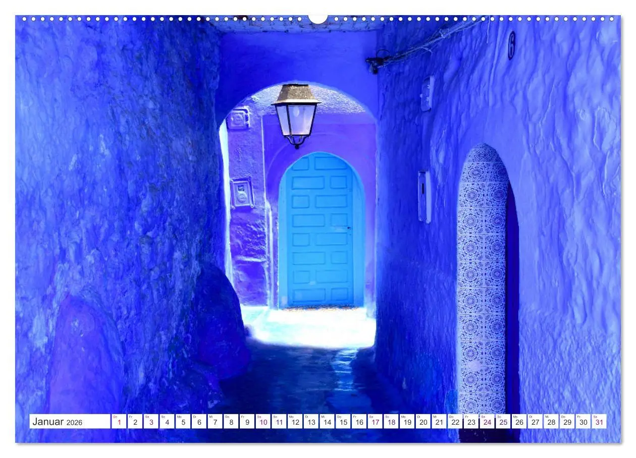 Bild: 9783457821206 | Chefchaouen - Blue Details (Wandkalender 2026 DIN A2 quer),...