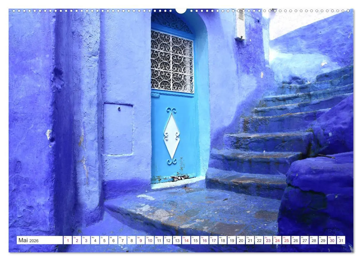 Bild: 9783457821206 | Chefchaouen - Blue Details (Wandkalender 2026 DIN A2 quer),...