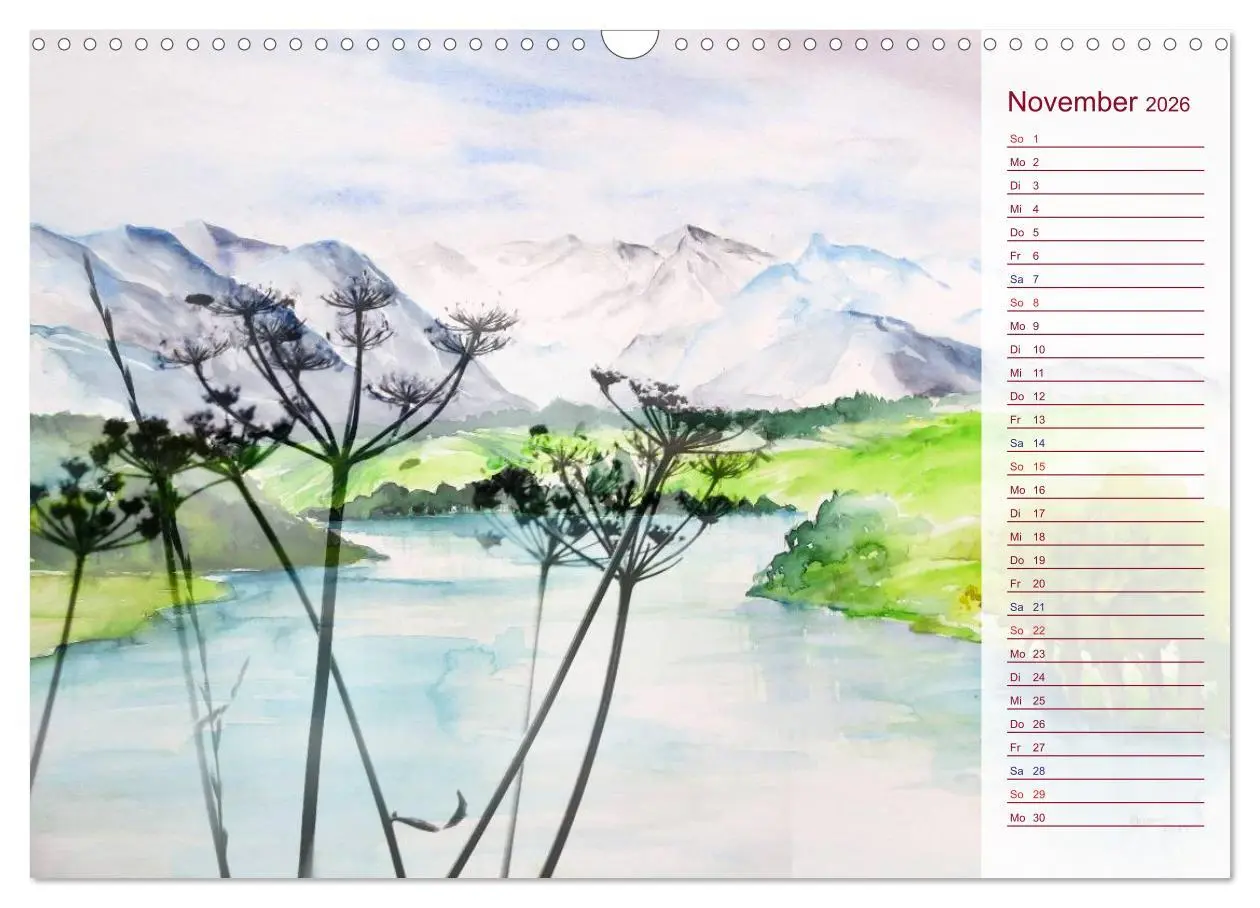 Bild: 9783457991206 | Murnau und das Blaue Land - Aquarelle und Fotografien (Wandkalender...