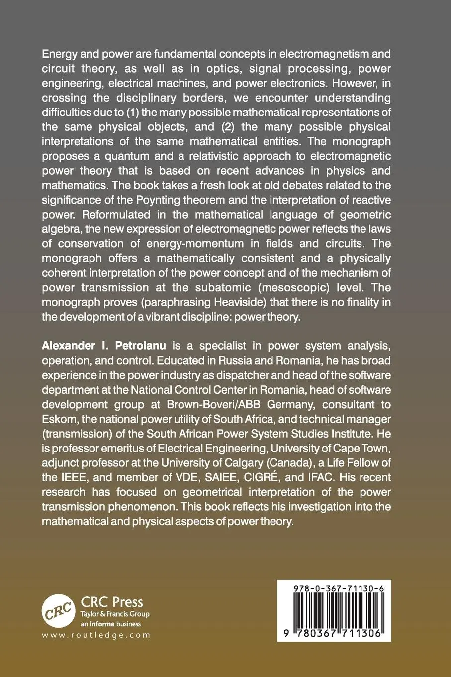 Rückseite: 9780367711306 | Bridging Circuits and Fields | Foundational Questions in Power Theory