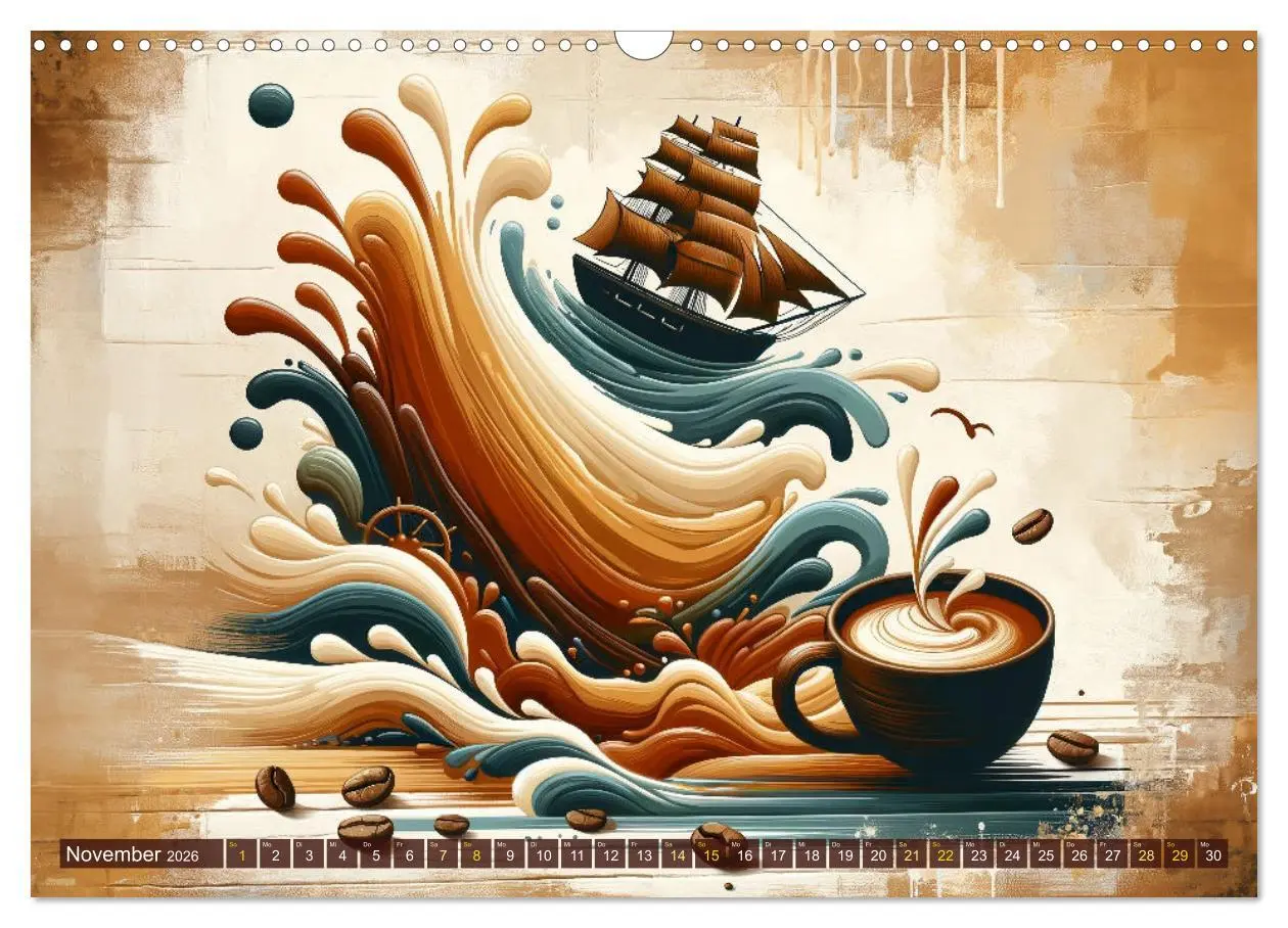 Bild: 9783457431306 | Kaffee &amp; Kunst: Ein Kalender für Genießer (Wandkalender 2026 DIN A3...