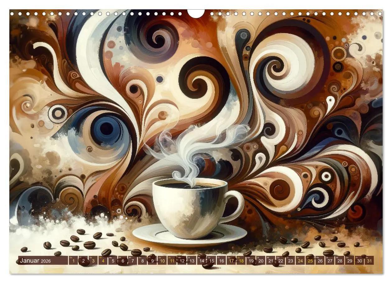 Bild: 9783457431306 | Kaffee &amp; Kunst: Ein Kalender für Genießer (Wandkalender 2026 DIN A3...
