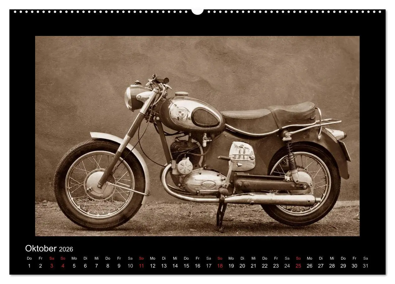 Bild: 9783516141306 | Motorrad Oldtimer aus Österreich (Wandkalender 2026 DIN A2 quer),...