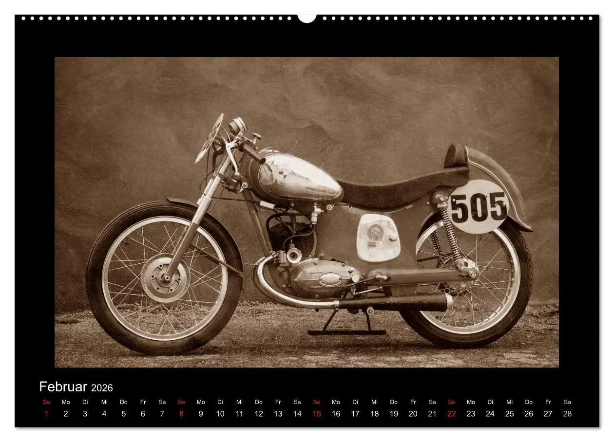 Bild: 9783516141306 | Motorrad Oldtimer aus Österreich (Wandkalender 2026 DIN A2 quer),...