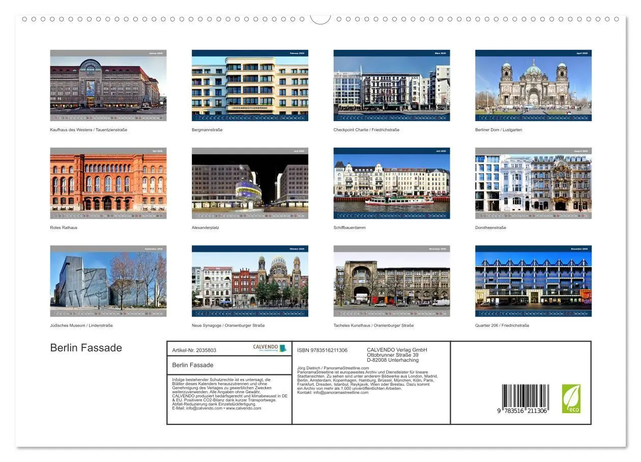 Bild: 9783516211306 | Berlin Fassade (hochwertiger Premium Wandkalender 2026 DIN A2...