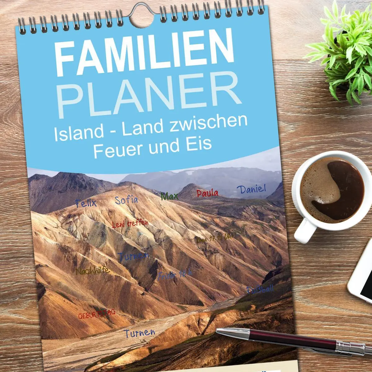 Bild: 9783516521306 | Familienplaner 2026 - Island - Land zwischen Feuer und Eis mit 5...