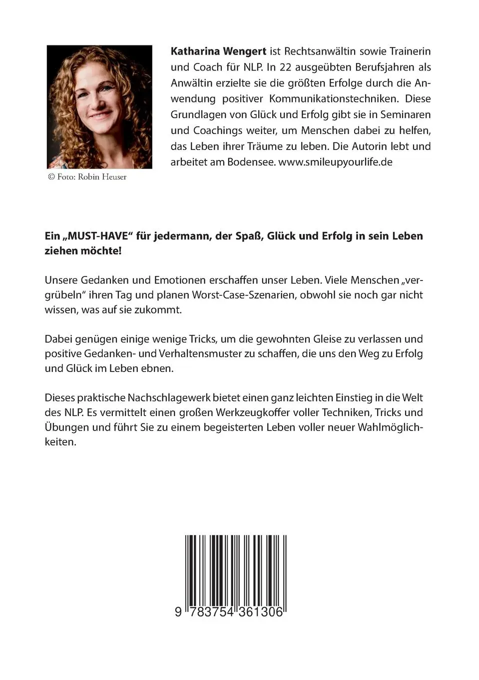 Rückseite: 9783754361306 | NLP leicht gemacht | Lebensfreude, Glück und Erfolg mit NLP | Wengert