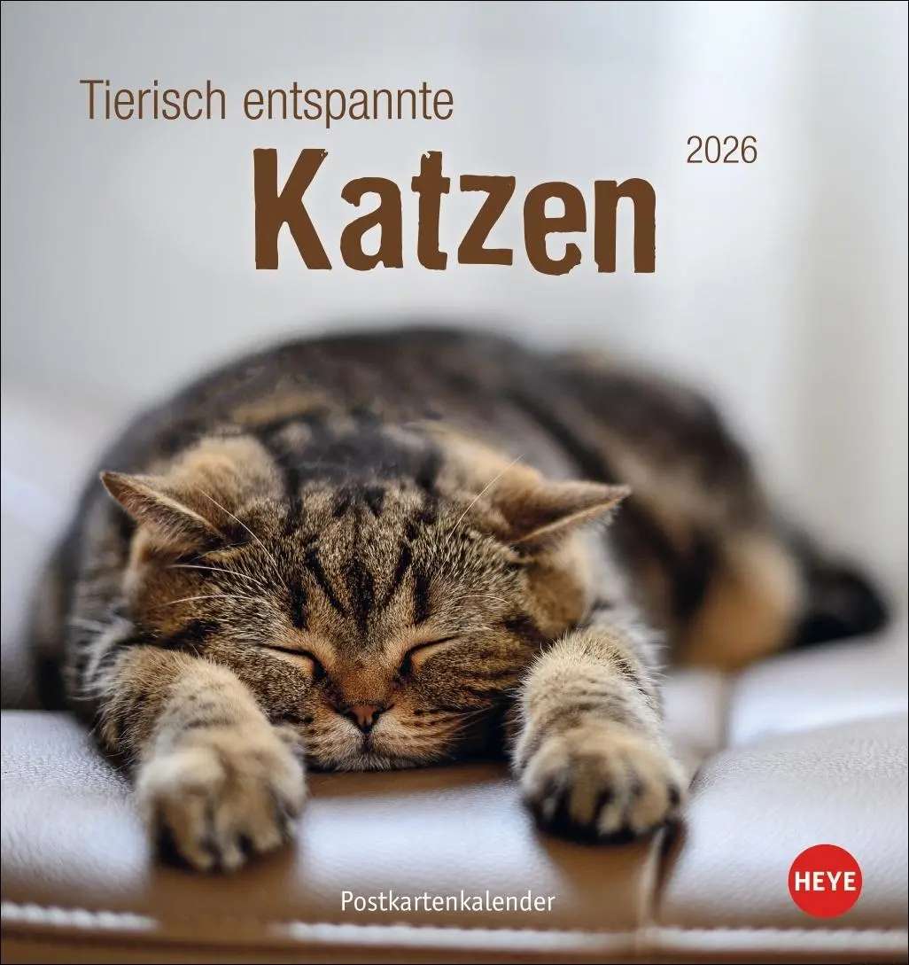 Cover: 9783756411306 | Tierisch entspannte Katzen Postkartenkalender 2026 | Heye | Kalender