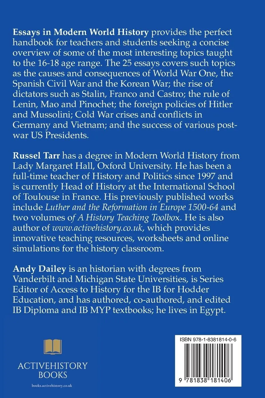 Rückseite: 9781838181406 | Essays in Modern World History | 25 Key Questions Answered | Tarr