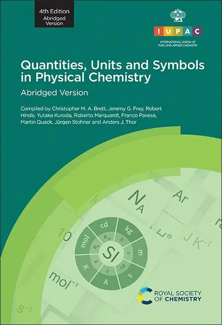 Cover: 9781839161506 | Quantities, Units and Symbols in Physical Chemistry | Brett (u. a.)