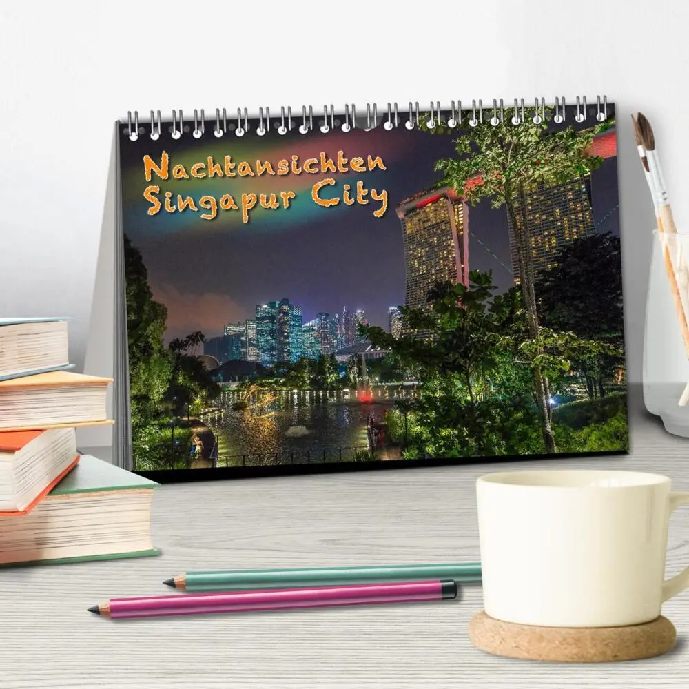 Bild: 9783435321506 | Nachtansichten Singapur City (Tischkalender 2025 DIN A5 quer),...