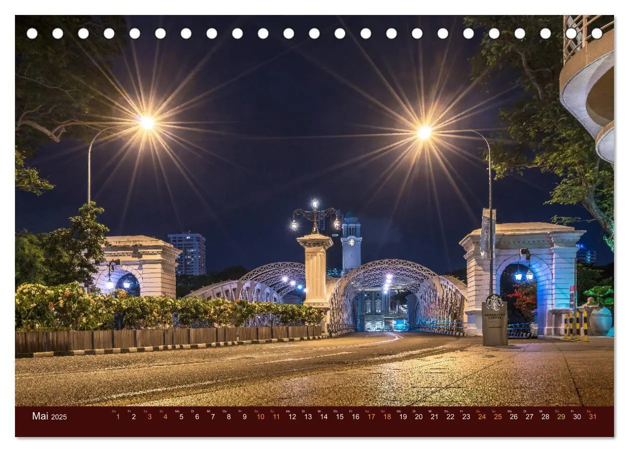 Bild: 9783435321506 | Nachtansichten Singapur City (Tischkalender 2025 DIN A5 quer),...