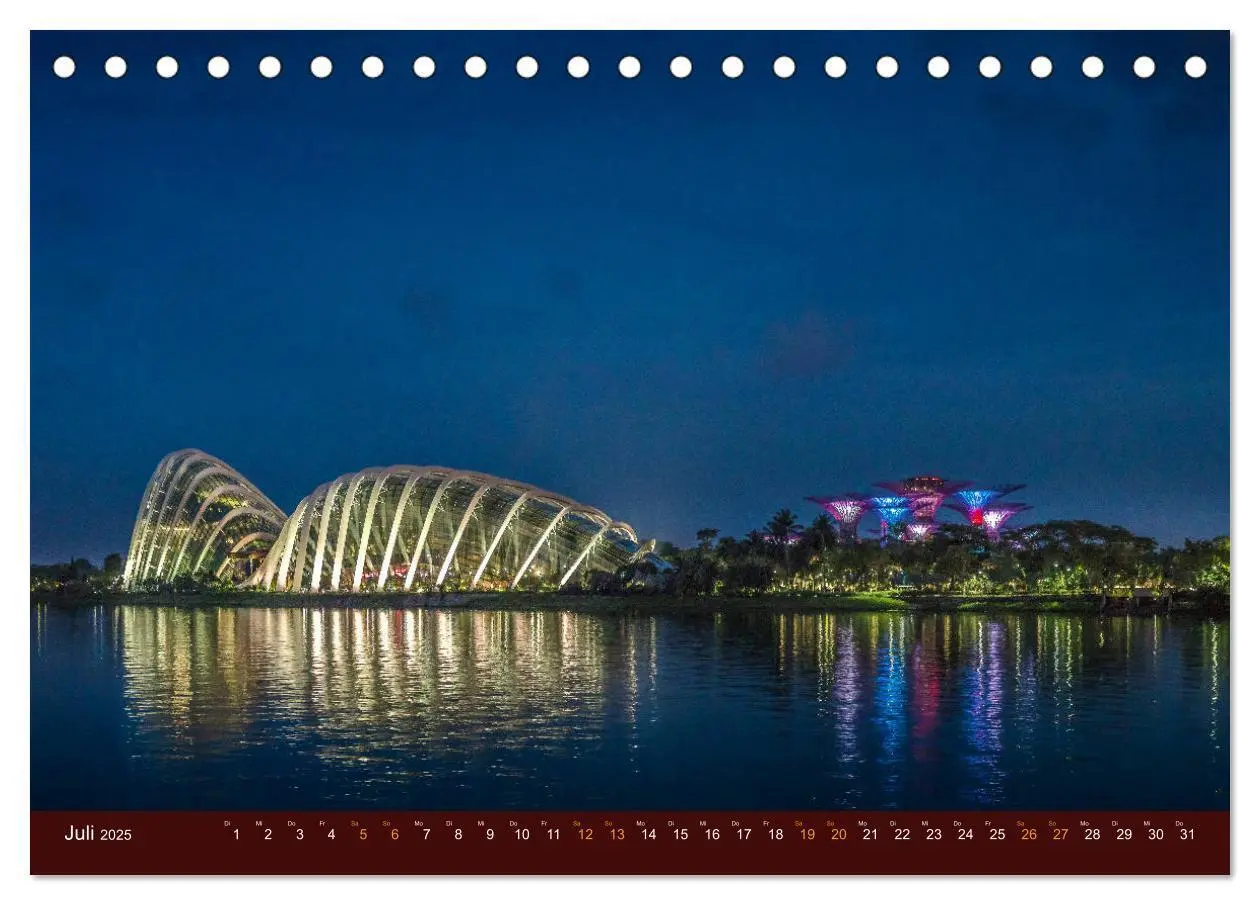 Bild: 9783435321506 | Nachtansichten Singapur City (Tischkalender 2025 DIN A5 quer),...