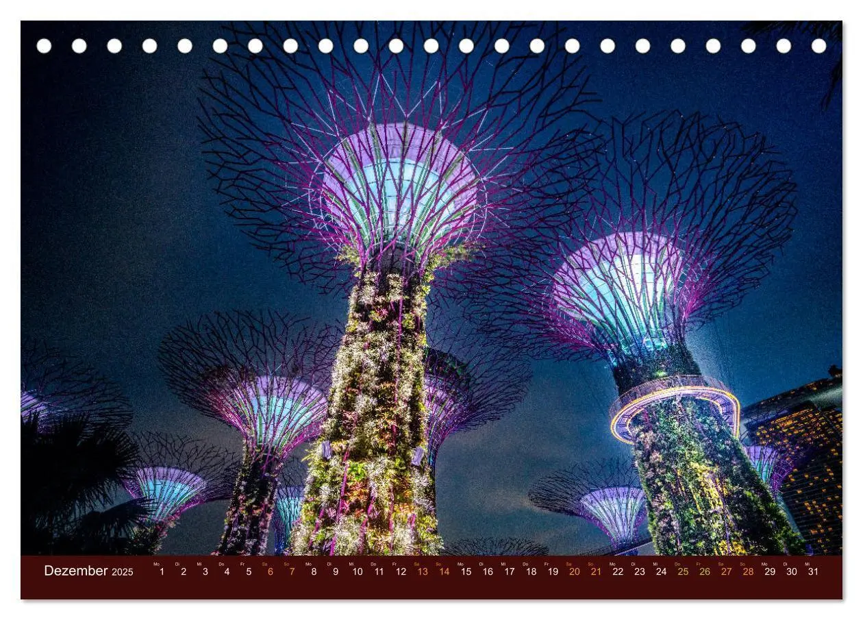 Bild: 9783435321506 | Nachtansichten Singapur City (Tischkalender 2025 DIN A5 quer),...