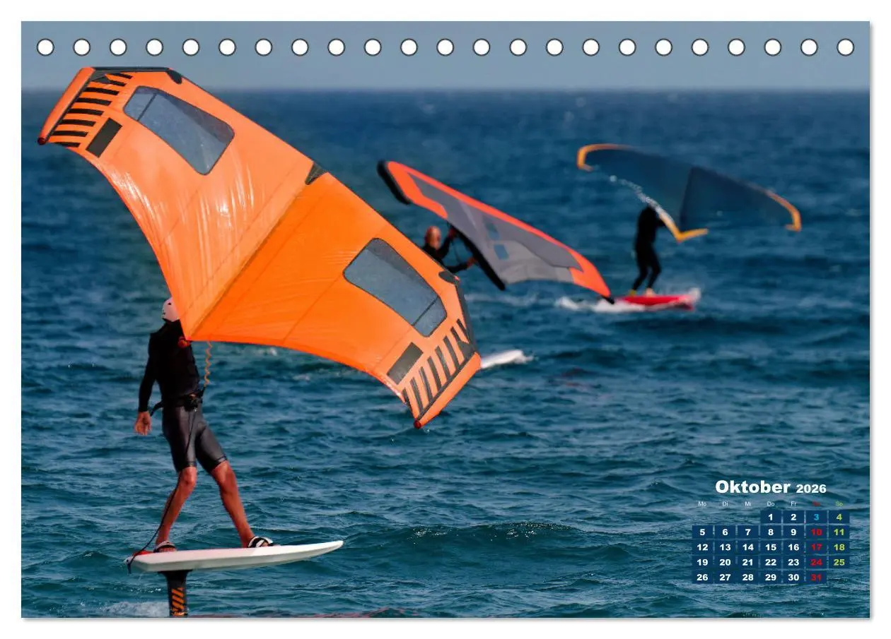 Bild: 9783457341506 | Wingfoilen - fliegen über das Wasser (Tischkalender 2026 DIN A5...