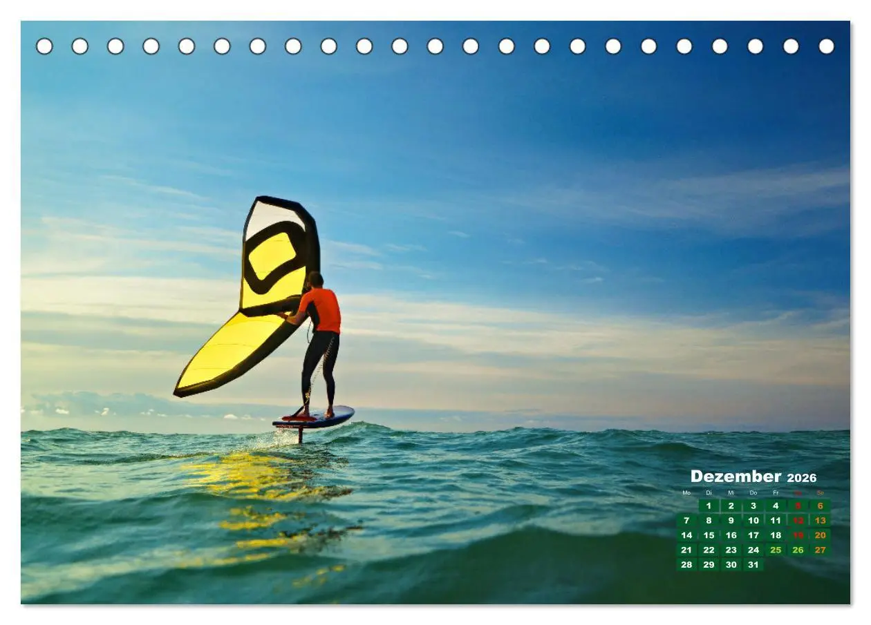 Bild: 9783457341506 | Wingfoilen - fliegen über das Wasser (Tischkalender 2026 DIN A5...