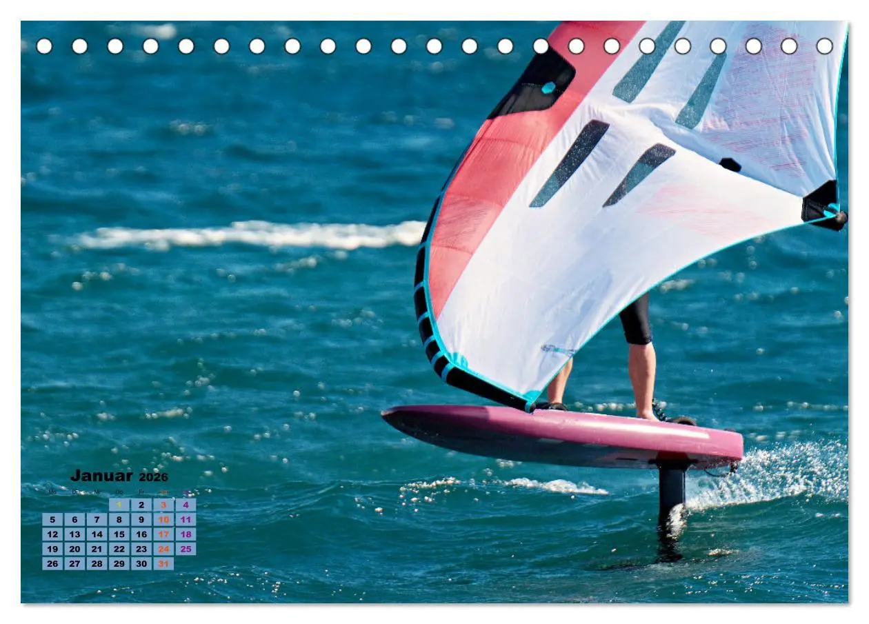 Bild: 9783457341506 | Wingfoilen - fliegen über das Wasser (Tischkalender 2026 DIN A5...