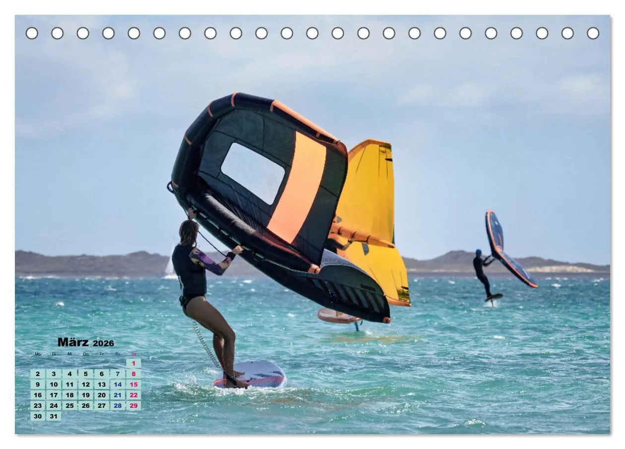 Bild: 9783457341506 | Wingfoilen - fliegen über das Wasser (Tischkalender 2026 DIN A5...
