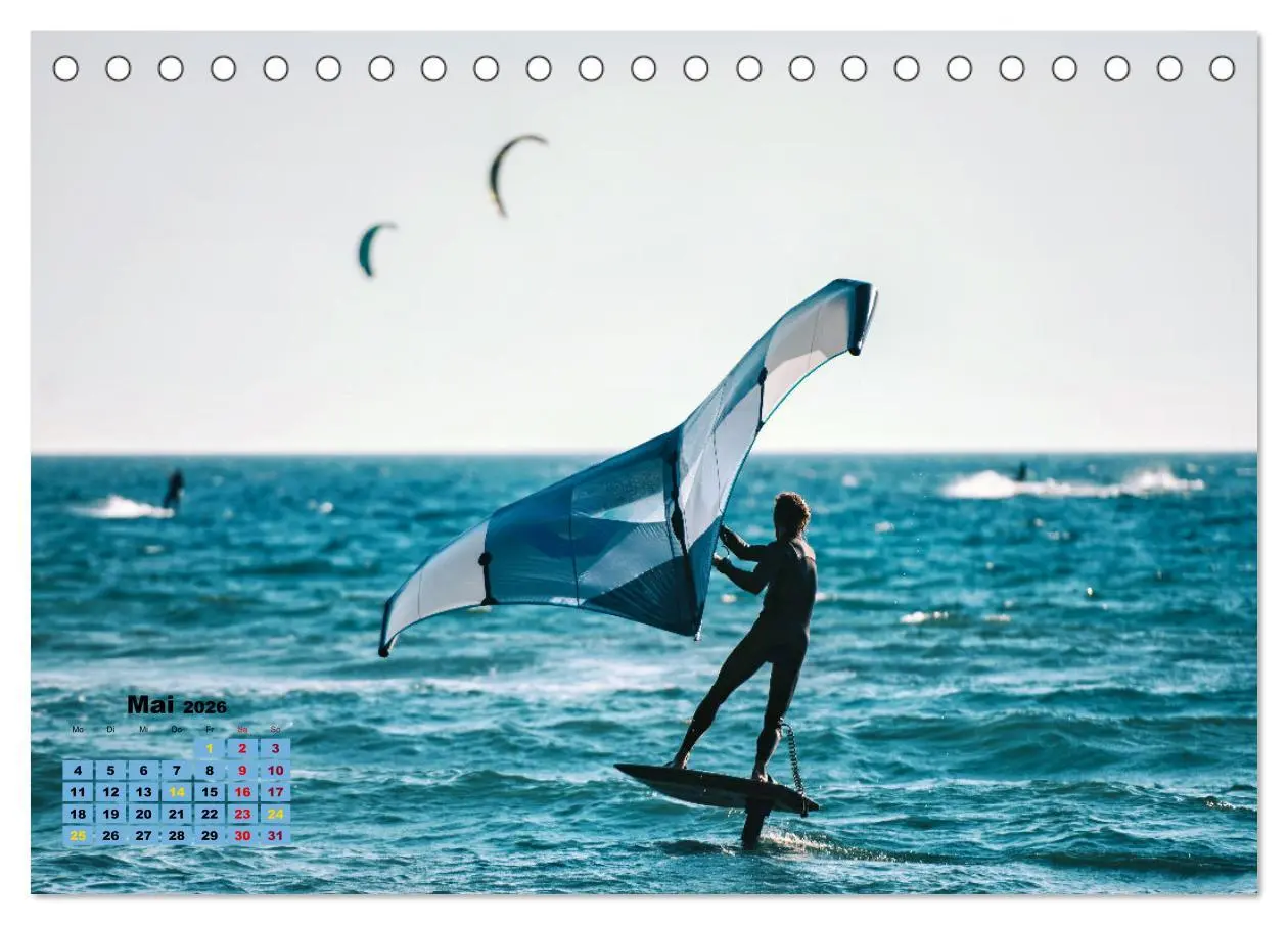 Bild: 9783457341506 | Wingfoilen - fliegen über das Wasser (Tischkalender 2026 DIN A5...