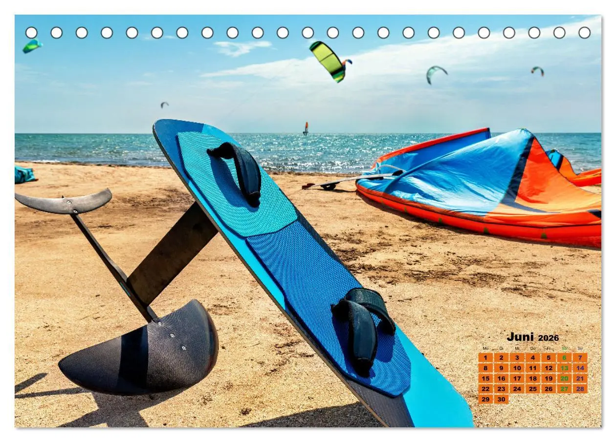 Bild: 9783457341506 | Wingfoilen - fliegen über das Wasser (Tischkalender 2026 DIN A5...