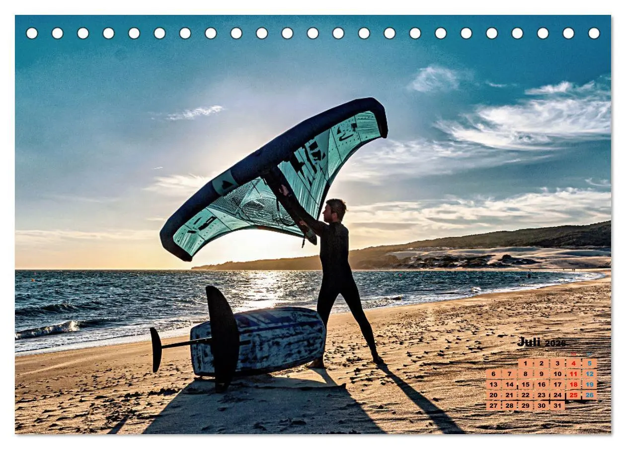 Bild: 9783457341506 | Wingfoilen - fliegen über das Wasser (Tischkalender 2026 DIN A5...