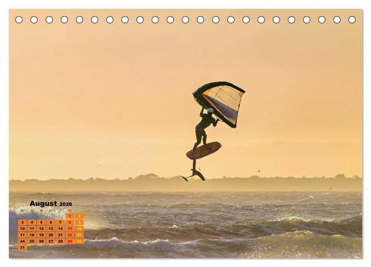 Bild: 9783457341506 | Wingfoilen - fliegen über das Wasser (Tischkalender 2026 DIN A5...