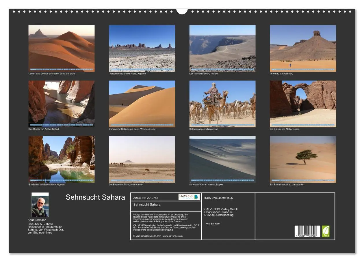 Bild: 9783457961506 | Sehnsucht Sahara (Wandkalender 2026 DIN A2 quer), CALVENDO...