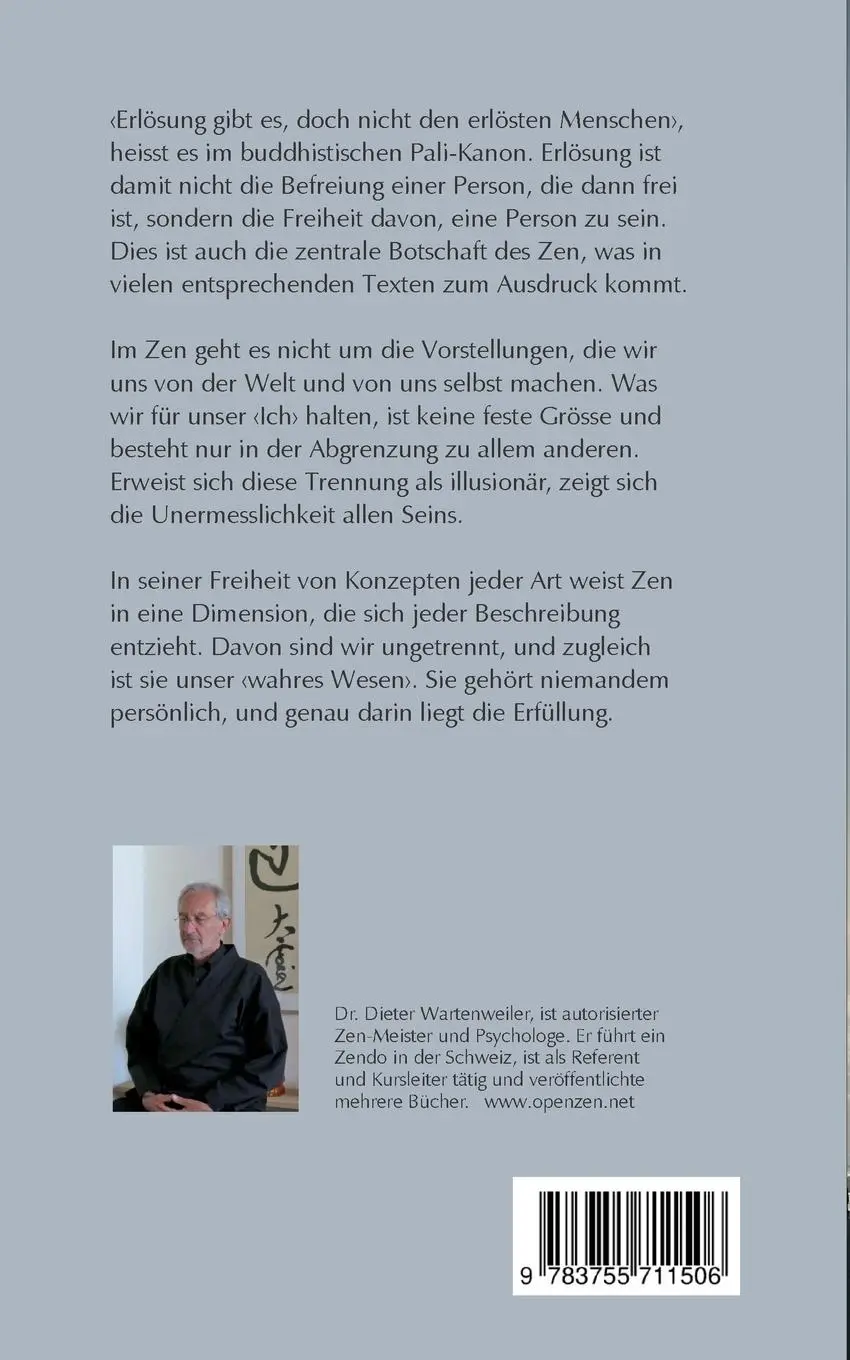 Rückseite: 9783755711506 | Zen für niemanden | Dieter Wartenweiler | Taschenbuch | 212 S. | 2023