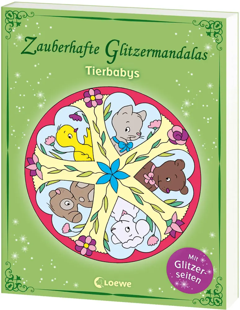 Cover: 9783785581506 | Zauberhafte Glitzermandalas - Tierbabys | Loewe Kreativ | Taschenbuch