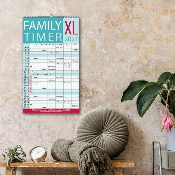 Bild: 9783819301506 | XL Family Timer 2027 | Verlag Korsch | Kalender | 14 S. | Deutsch