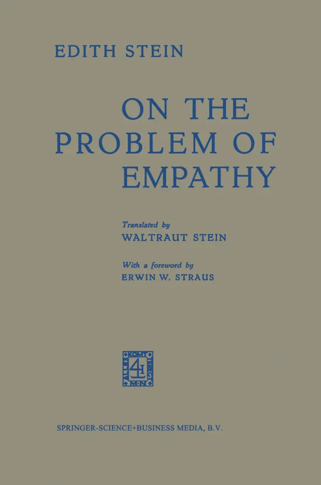 Cover: 9789024701506 | On the Problem of Empathy | Edith Stein | Taschenbuch | Paperback