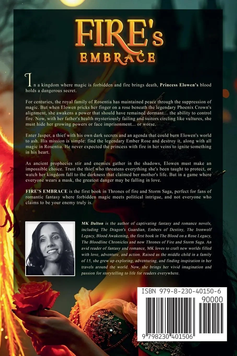 Rückseite: 9798230401506 | Fire's Embrace | Mk Dalton | Taschenbuch | Englisch | 2024 | MK Dalton