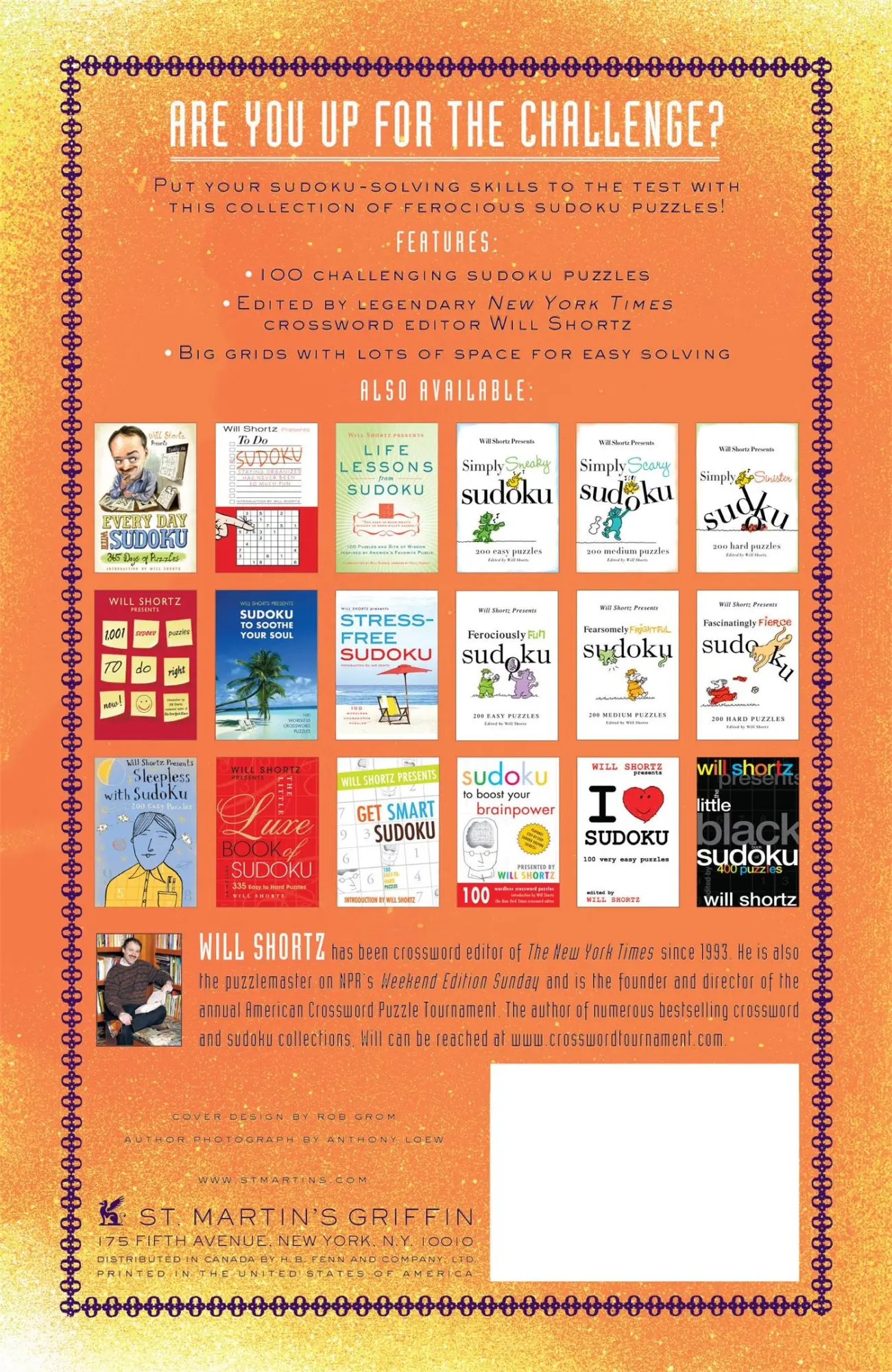 Rückseite: 9780312541606 | Will Shortz Presents the Dangerous Book of Sudoku | Will Shortz | Buch
