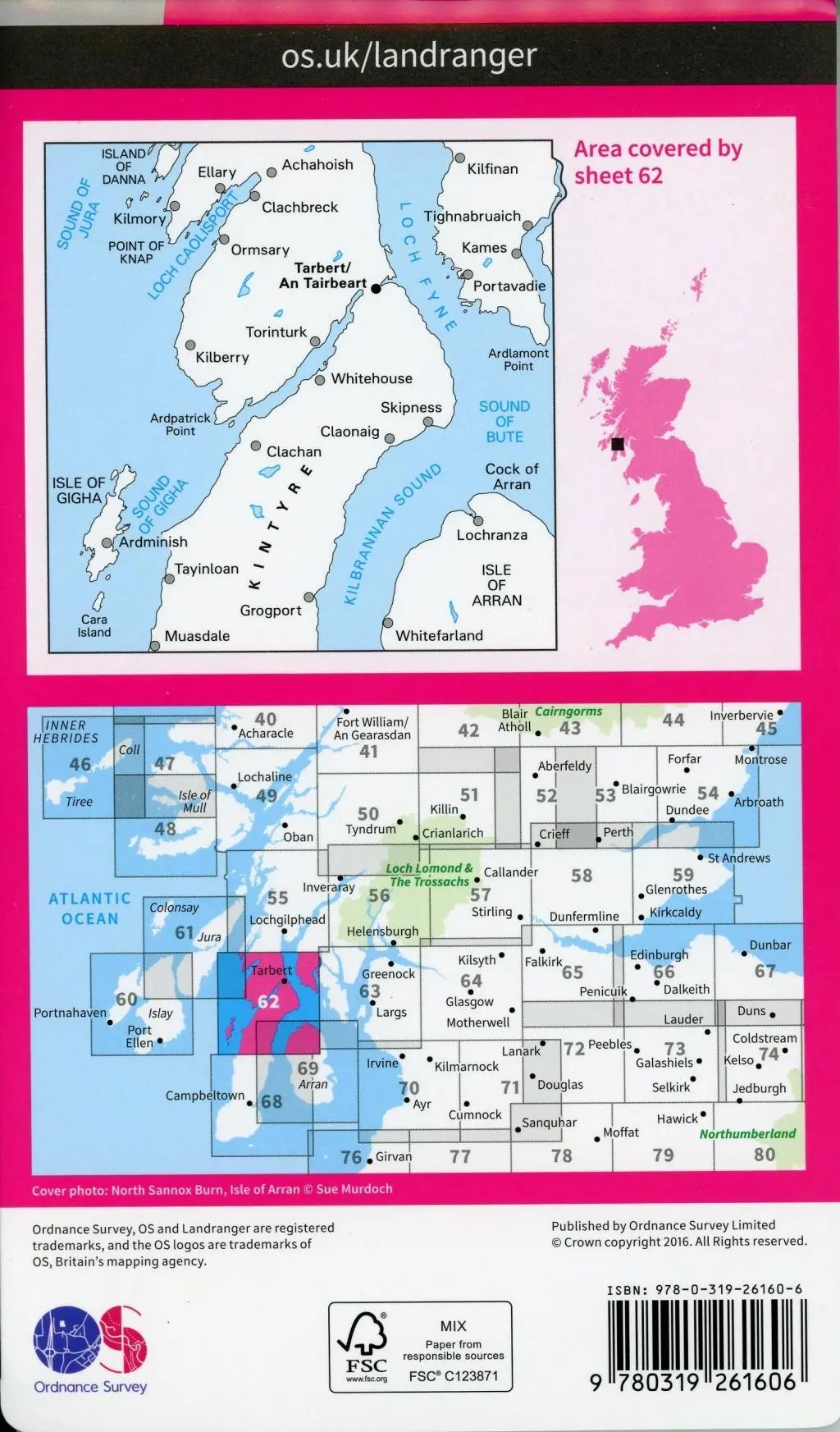 Bild: 9780319261606 | North Kintyre &amp; Tarbert | Ordnance Survey | (Land-)Karte | Englisch