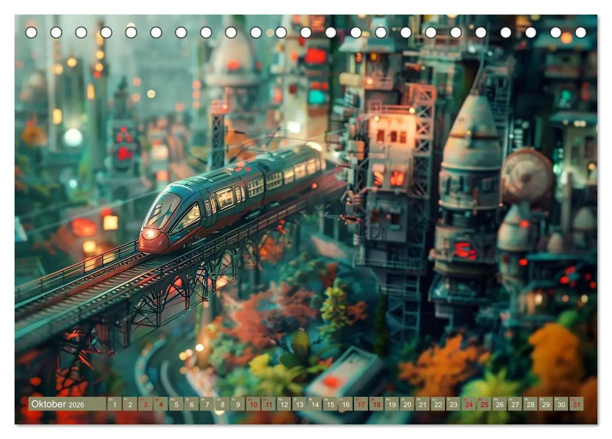 Bild: 9783457401606 | Miniaturwelt Eisenbahn - Zug um Zug ins Abenteuer (Tischkalender...