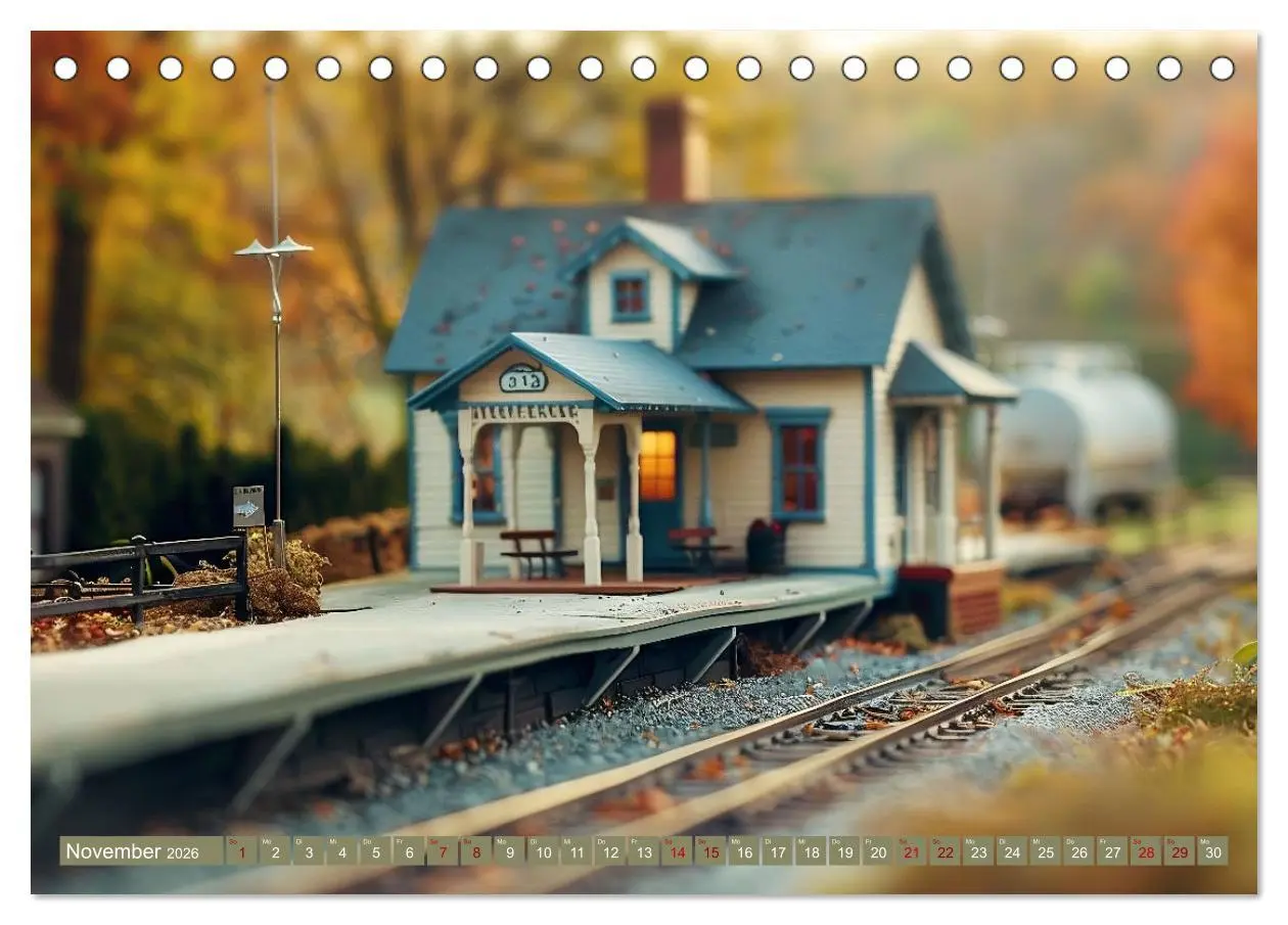 Bild: 9783457401606 | Miniaturwelt Eisenbahn - Zug um Zug ins Abenteuer (Tischkalender...