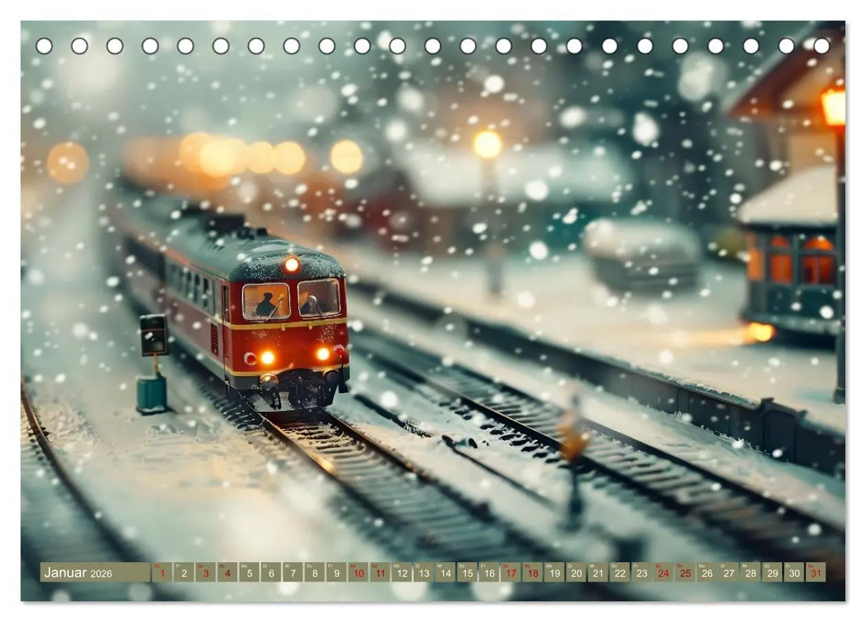 Bild: 9783457401606 | Miniaturwelt Eisenbahn - Zug um Zug ins Abenteuer (Tischkalender...