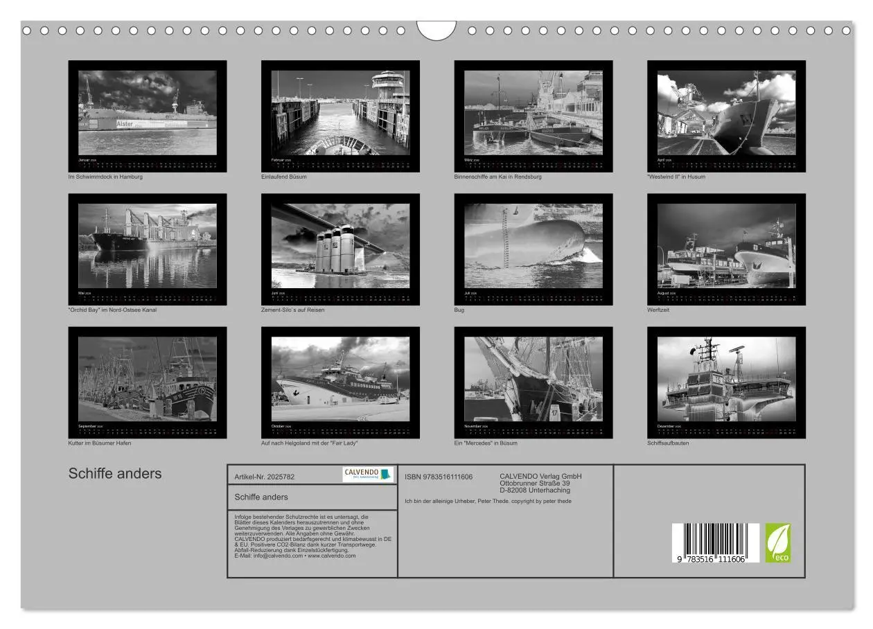 Bild: 9783516111606 | Schiffe anders (Wandkalender 2026 DIN A3 quer), CALVENDO...