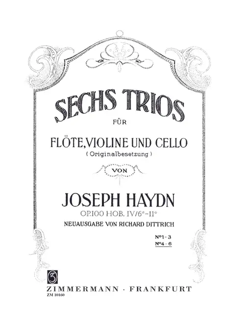Cover: 9790010101606 | Sechs Trios | Joseph Haydn | Buch | 24 S. | Deutsch | 2000