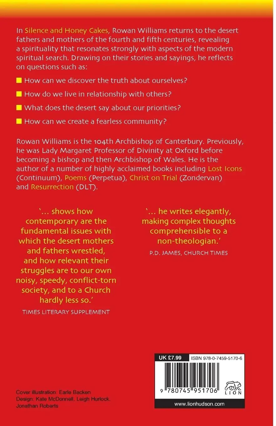 Rückseite: 9780745951706 | Silence and Honey Cakes | The Wisdom of the Desert | Rowan Williams