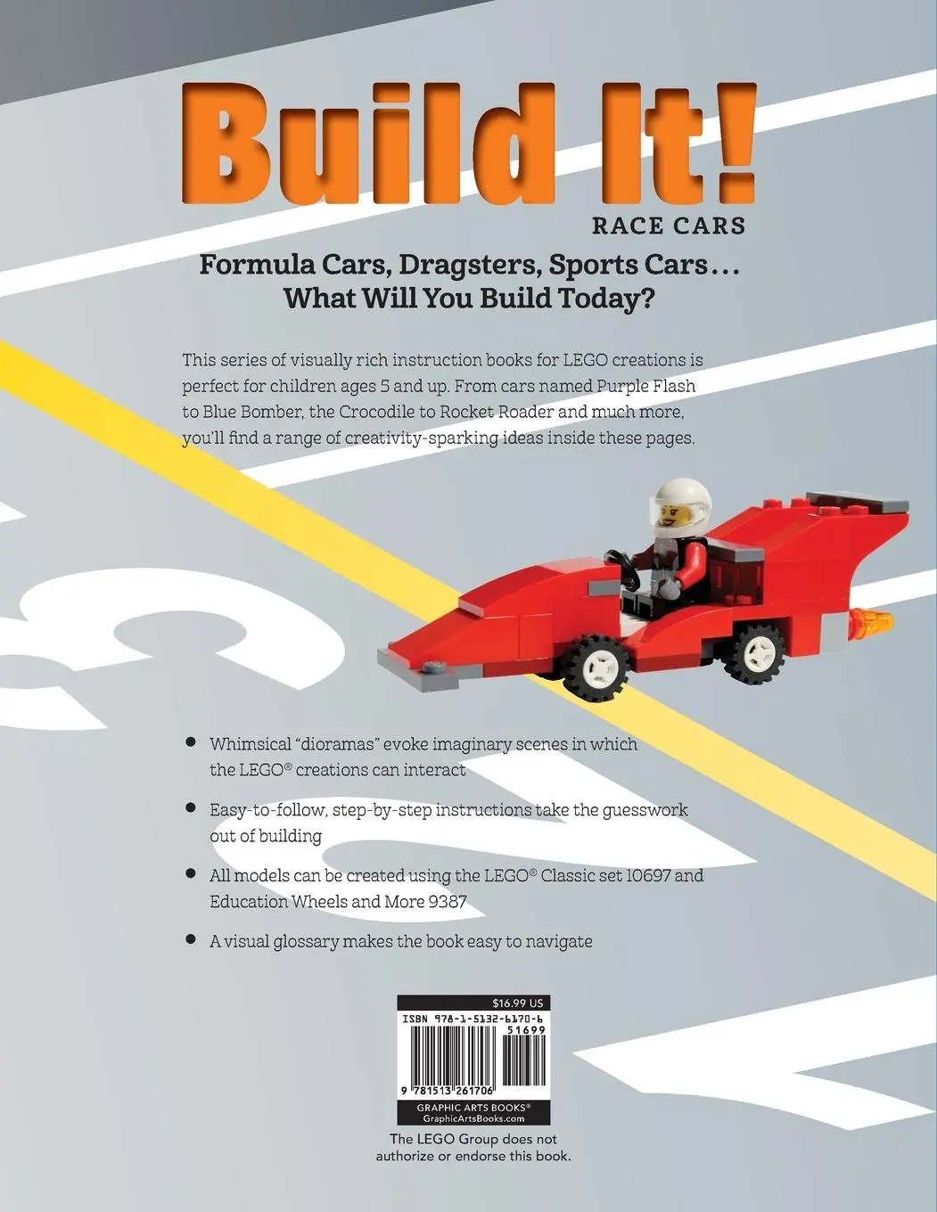 Rückseite: 9781513261706 | Build It! Race Cars | Jennifer Kemmeter | Taschenbuch | Englisch