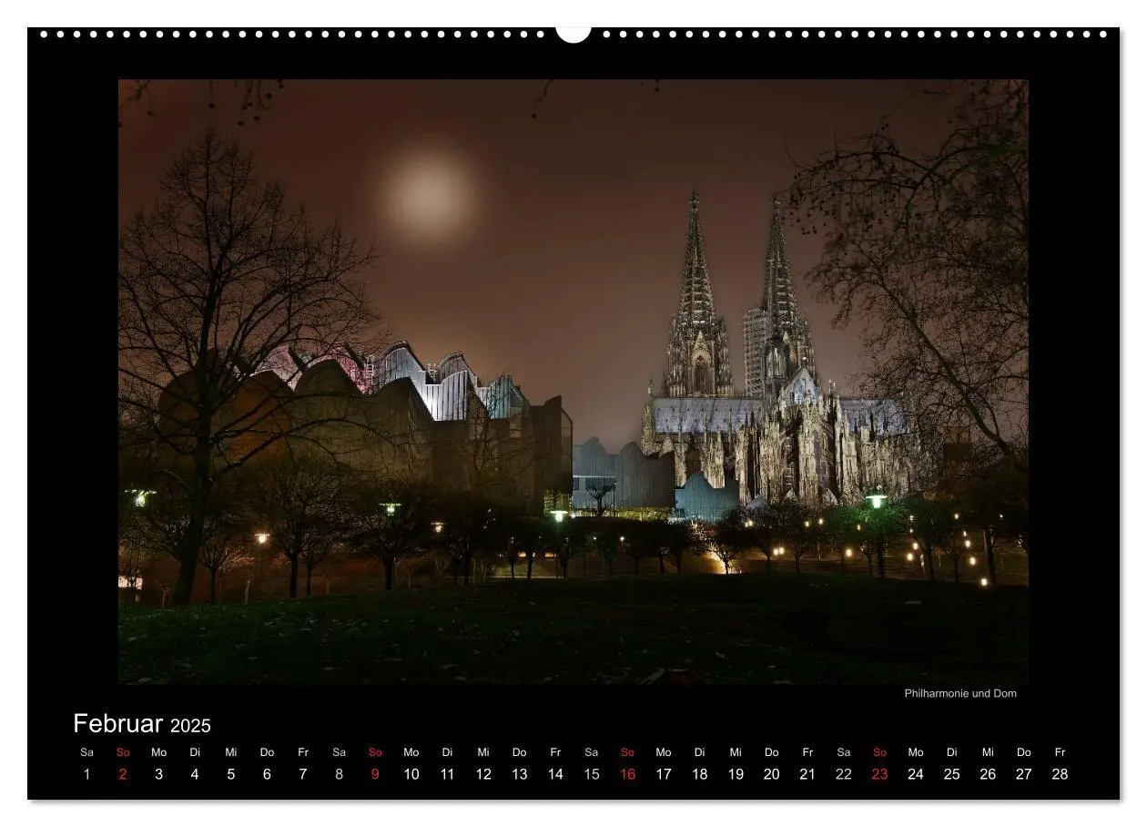 Bild: 9783435781706 | Köln - Nachts 2025 (Wandkalender 2025 DIN A2 quer), CALVENDO...