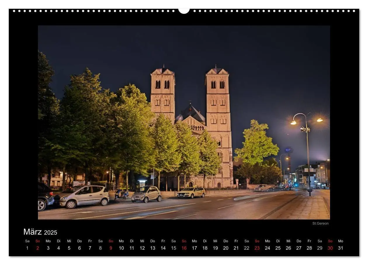 Bild: 9783435781706 | Köln - Nachts 2025 (Wandkalender 2025 DIN A2 quer), CALVENDO...