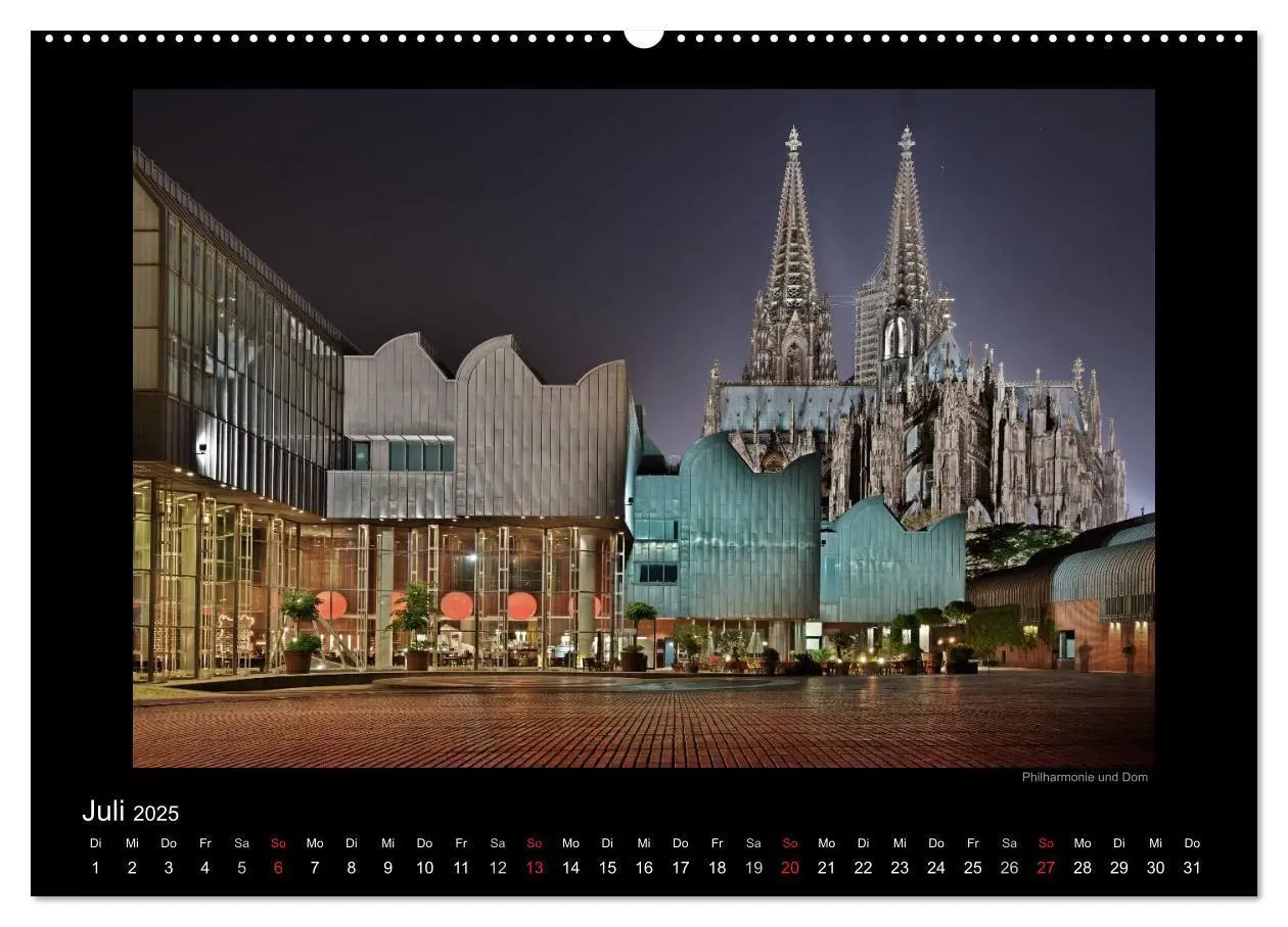 Bild: 9783435781706 | Köln - Nachts 2025 (Wandkalender 2025 DIN A2 quer), CALVENDO...